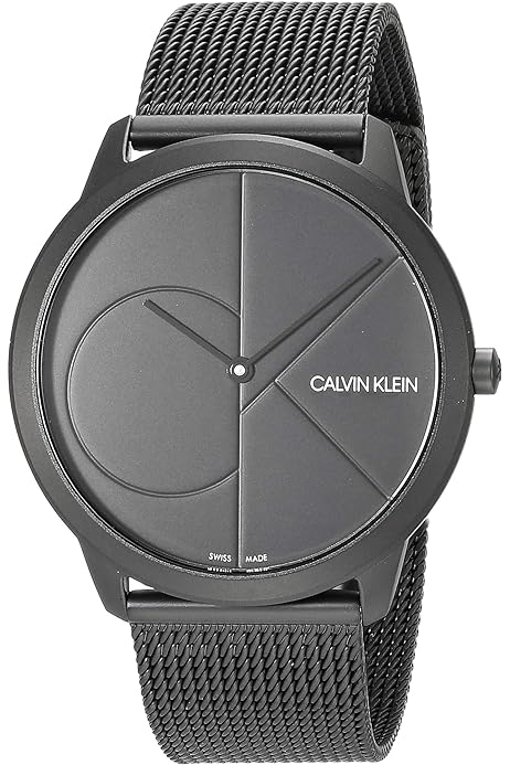  Shop Authentic Calvin Klein Minimal Black Dial Black Mesh Bracelet Watch for Men - K3M5145X - Luxxuri