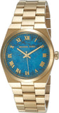  Shop Authentic Michael Kors Channing Turquoise Dial Gold Steel Strap Watch For Women - MK5894 - Luxxuri