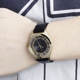  Shop Authentic Marc Jacobs Henry Skeleton Black Dial Black Leather Strap Watch for Women - MBM1340 - Luxxuri