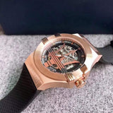  Shop Authentic Maserati Potenza Limited Edition Automatic Skeleton Black Dial Black Leather Strap Watch For Men - R8821108025 - Luxxuri