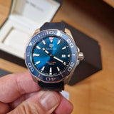  Shop Authentic Tag Heuer Aquaracer Quartz Blue Dial Blue Rubber Strap Watch for Men - WAY101C.FT6153 - Luxxuri