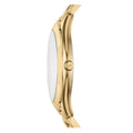 Michael Kors Slim Runway Black Dial Gold Steel Strap Watch for Women - MK3803