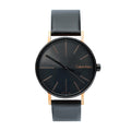 Shop Authentic Calvin Klein Boost Black Dial Black Leather Strap Watch for Men - K7Y21TCZ - Luxxuri