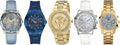  Shop Authentic Guess Mini Sunrise Quartz Blue Dial Gold Steel Strap Watch For Women - W0448L6 - Luxxuri