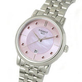  Shop Authentic Tissot Carson Premium Lady Mother of Pearl Pink Dial Silver Steel Strap Watch For Women - T122.210.11.159.00 - Luxxuri
