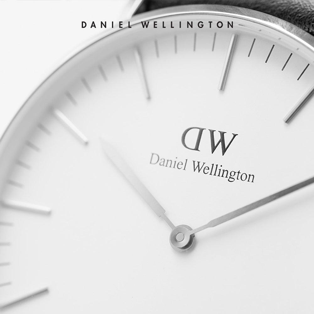  Shop Authentic Daniel Wellington Classic Sheffield White Dial Black Leather Strap Watch For Women - DW00100053 - Luxxuri