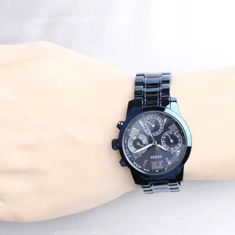  Shop Authentic Guess F14 Chronograph Analog Blue Dial Blue Steel Strap Watch For Women - W0448L5 - Luxxuri