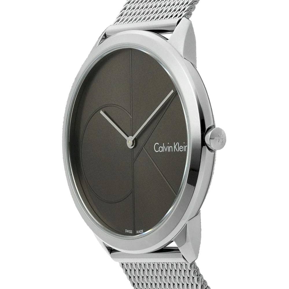  Shop Authentic Calvin Klein Minimal Grey Dial Silver Mesh Bracelet Watch for Women - K3M231Y3 - Luxxuri
