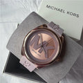 Michael Kors Janelle Three Hand Grey Dial Grey Rubber Strap Watch For Women - MK7314
