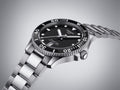 Tissot Seastar 1000 Lady Black Dial Silver Steel Strap Watch for Women - T120.210.11.051.00