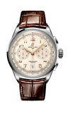  Shop Authentic Breitling Premier B01 Chronograph 42 White Dial Brown Leather Strap Watch for Men - AB0145211G1P1 - Luxxuri