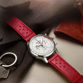  Shop Authentic Breitling Top Time B01 Ford Thunderbird White Dial Red Leather Strap Watch for Men - AB01766A1A1X1 - Luxxuri