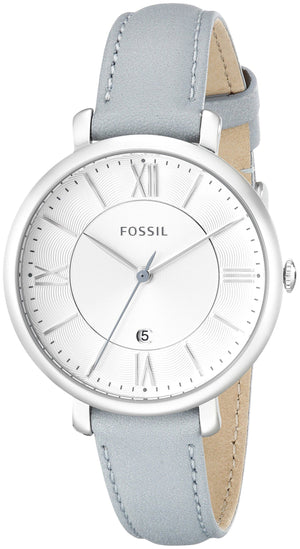  Shop Authentic Fossil Jacqueline White Dial Light Blue Leather Strap Watch for Women - ES3821 - Luxxuri