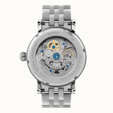  Shop Authentic Fossil Boyfriend Automatic Skeleton Silver Dial Silver Steel Strap Watch for Women - ME3067 - Luxxuri