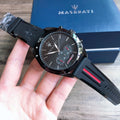  Shop Authentic Maserati Traguardo Chronograph Black Dial Black Rubber Strap Watch For Men - R8871612004 - Luxxuri