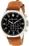  Shop Authentic Michael Kors Gage Chronograph Quartz Black Dial Brown Leather Strap Watch For Men - MK8333 - Luxxuri