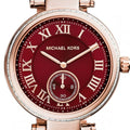  Shop Authentic Michael Kors Skylar Maroon Dial Rose Gold Steel Strap Watch for Women - MK6086 - Luxxuri