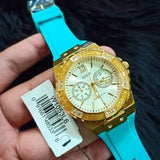  Shop Authentic Guess Limelight Crystal White Dial Light Blue Rubber Strap Watch for Women - W1053L6 - Luxxuri