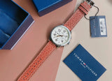  Shop Authentic Tommy Hilfiger Jake Multifunction White Dial Brown Leather Strap Watch for Men - 1791230 - Luxxuri