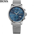  Shop Authentic Hugo Boss Jet Blue Dial Gunmetal Mesh Bracelet Watch for Men  - 1513677 - Luxxuri