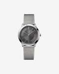  Shop Authentic Calvin Klein Minimal Grey Dial Silver Mesh Bracelet Watch for Men - K3M22124 - Luxxuri