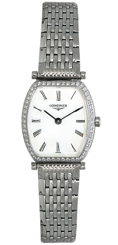  Shop Authentic Longines La Grande Classique de Longines Tonneau 22 Diamond Watch for Women - L4.288.0.11.6 - Luxxuri