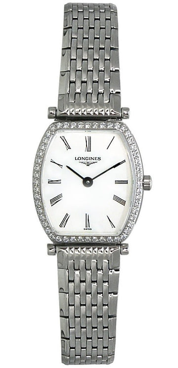  Shop Authentic Longines La Grande Classique de Longines Tonneau 22 Diamond Watch for Women - L4.288.0.11.6 - Luxxuri