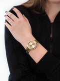  Shop Authentic Guess Cosmo Diamonds Gold Dial Gold Steel Strap Watch For Women - GW0033L2 - Luxxuri