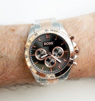  Shop Authentic Hugo Boss Ikon Grey Dial Two Tone Steel Strap Watch for Men - 1513339 - Luxxuri