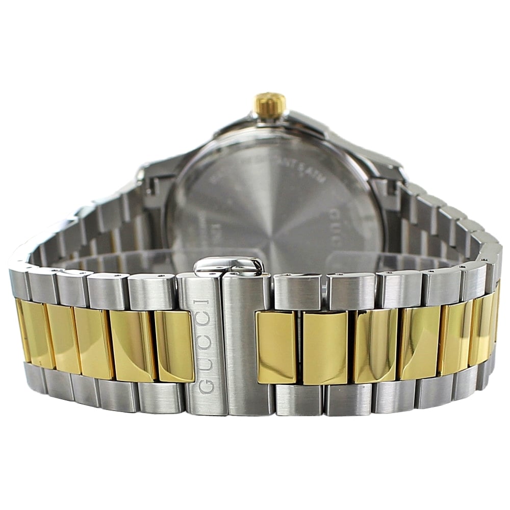  Shop Authentic Gucci G Timeless Quartz Silver Dial Two Tone Steel Strap Watch For Men - YA126450 - Luxxuri