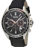  Shop Authentic Hugo Boss Driver Black Dial Black Leather Strap Watch for Men -1513087 - Luxxuri