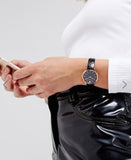  Shop Authentic Emporio Armani Kappa Quartz Black Dial Black Leather Strap Watch For Women - AR11064 - Luxxuri