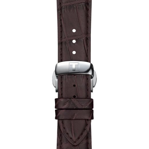  Shop Authentic Tissot Gentlemen Silver Dial Brown Leather Strap Watch for Men - T127.410.16.031.01 - Luxxuri