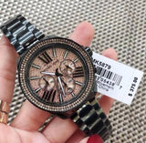 Shop Authentic Michael Kors Wren Chronograph Gold Diamonds Dial Black Steel Strap Watch for Women - MK5879 - Luxxuri