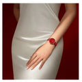  Shop Authentic Daniel Wellington Petite Red Dial Red Leather Strap Watch For Women - DW00100405 - Luxxuri