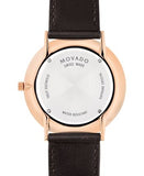  Shop Authentic Movado Ultra Slim White Dial Brown Leather Strap Watch For Men - 0607089 - Luxxuri