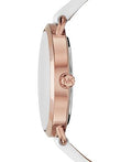  Shop Authentic Michael Kors Portia Rose Gold Dial White Leather Strap Watch For Women - MK2660 - Luxxuri
