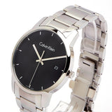  Shop Authentic Calvin Klein City Chronograph Black Dial Silver Steel Strap Watch for Men - K2G2G14Y - Luxxuri