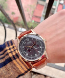  Shop Authentic Citizen Eco Drive Multi Function Day & Date Black Dial Brown Leather Strap Watch For Men - AO9003-08E - Luxxuri