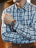  Shop Authentic Fossil Grant Chronograph Blue Dial Brown Leather Strap Watch for Men - FS5151 - Luxxuri