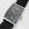  Shop Authentic Calvin Klein Window Black Dial Black Leather Strap Watch for Men - K2M21107 - Luxxuri