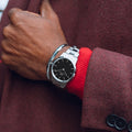  Shop Authentic Daniel Wellington Iconic Link Black Dial Silver Steel Strap Watch for Women - DW00100204 - Luxxuri