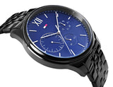  Shop Authentic Tommy Hilfiger Damon Quartz Chronograph Blue Dial Black Steel Strap Watch for Men - 1791454 - Luxxuri