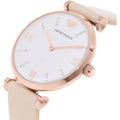  Shop Authentic Emporio Armani Gianni T Bar Quartz White Dial Beige Leather Strap Watch For Women - AR1927 - Luxxuri