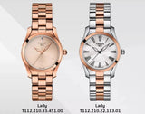  Shop Authentic Tissot T Wave Cream Dial Rose Gold Steel Strap Watch For Women - T112.210.33.451.00 - Luxxuri