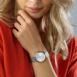  Shop Authentic Emporio Armani Kappa Silver Dial Silver Mesh Bracelet Watch For Women - AR11128 - Luxxuri