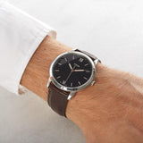  Shop Authentic Fossil The Minimalist 3H Black Dial Brown Leather Strap Watch for Men - FS5464 - Luxxuri