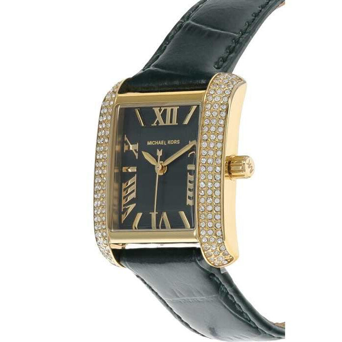 Shop Authentic Michael Kors Emery Quartz Diamonds Green Dial Green Leather Strap Watch For Women - MK4697 - Luxxuri