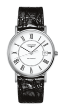  Shop Authentic Longines Presence 38.5mm Automatic White Dial Black Leather Strap Watch for Men - L4.921.4.11.2 - Luxxuri