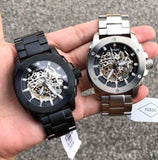  Shop Authentic Fossil Modern Machine Automatic Silver Dial Silver Steel Strap Watch for Men - ME3081 - Luxxuri